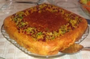 Mushroom and Chicken Tahchin